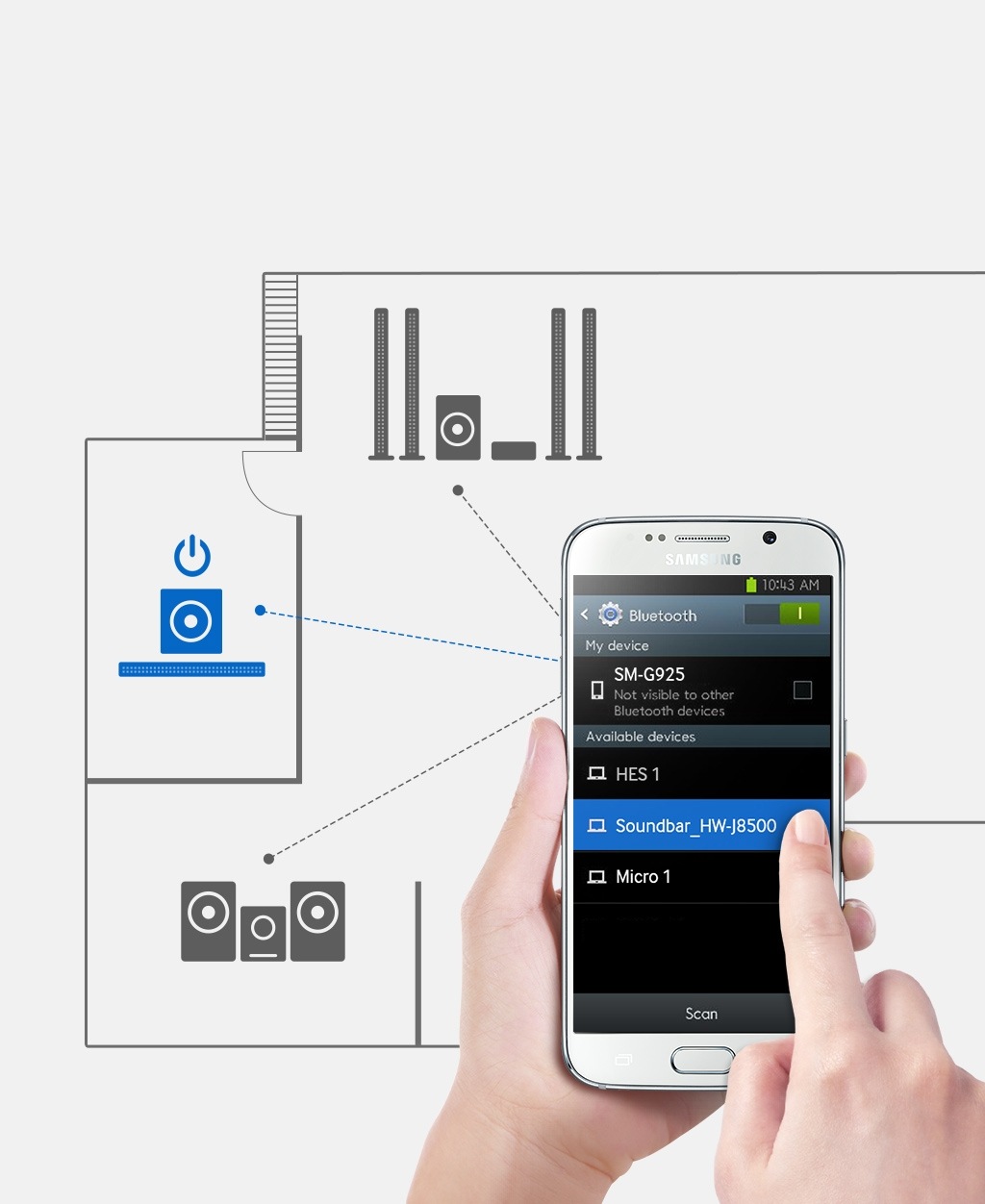 Bluetooth Soundbar with Subwoofer Enjoy Clear & Impactful Sound