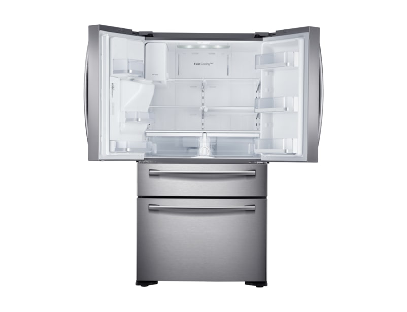 Four-Door Fridge Freezer with Sparkling Water Dispenser Front Open