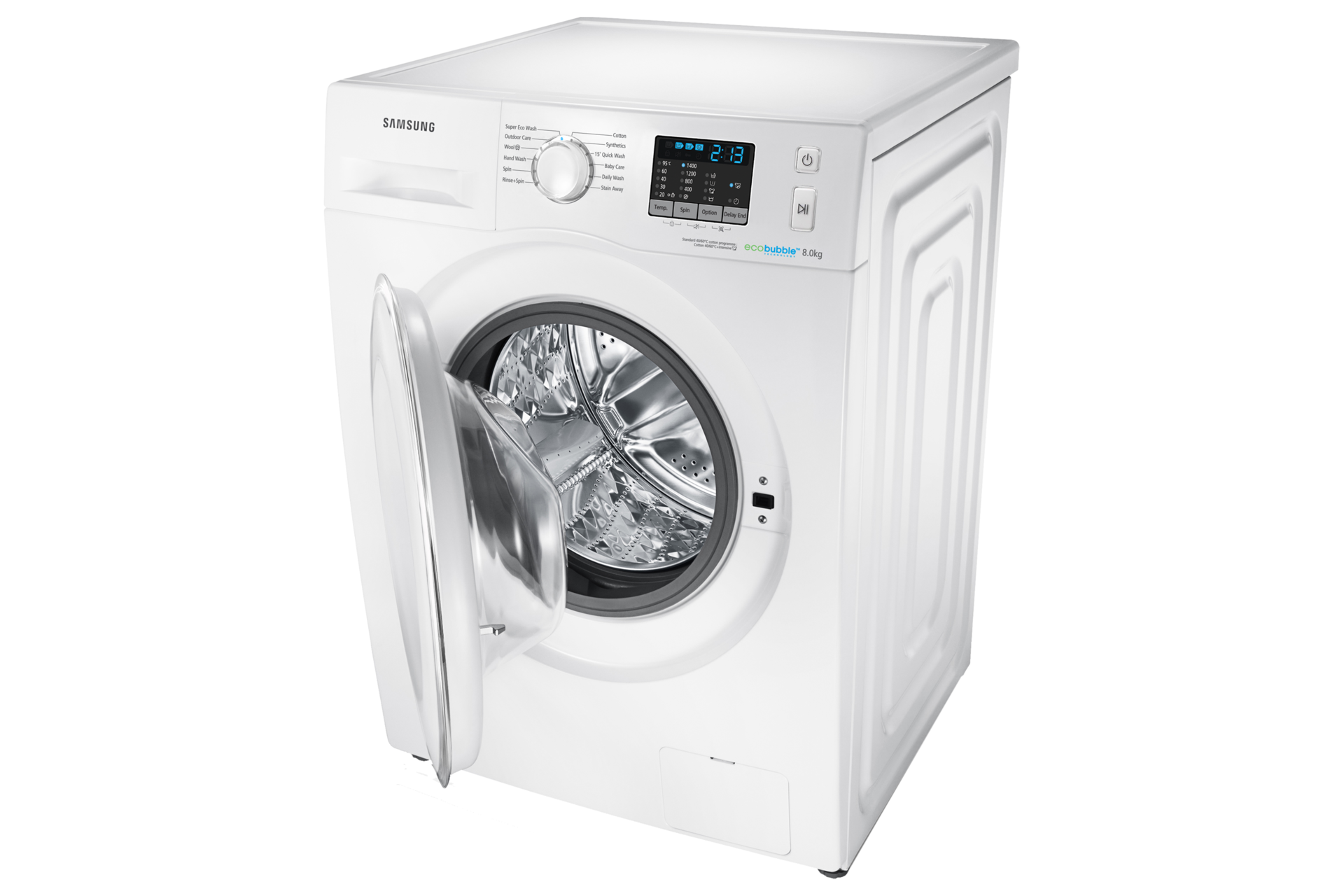 Samsung F500 Washing Machine With Ecobubble™, 8 Kg - White | Samsung UK