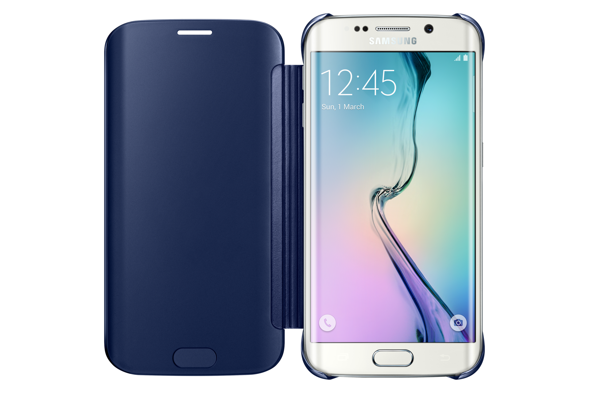 Galaxy S6 edge Clear View Cover / Case (Blue / Black