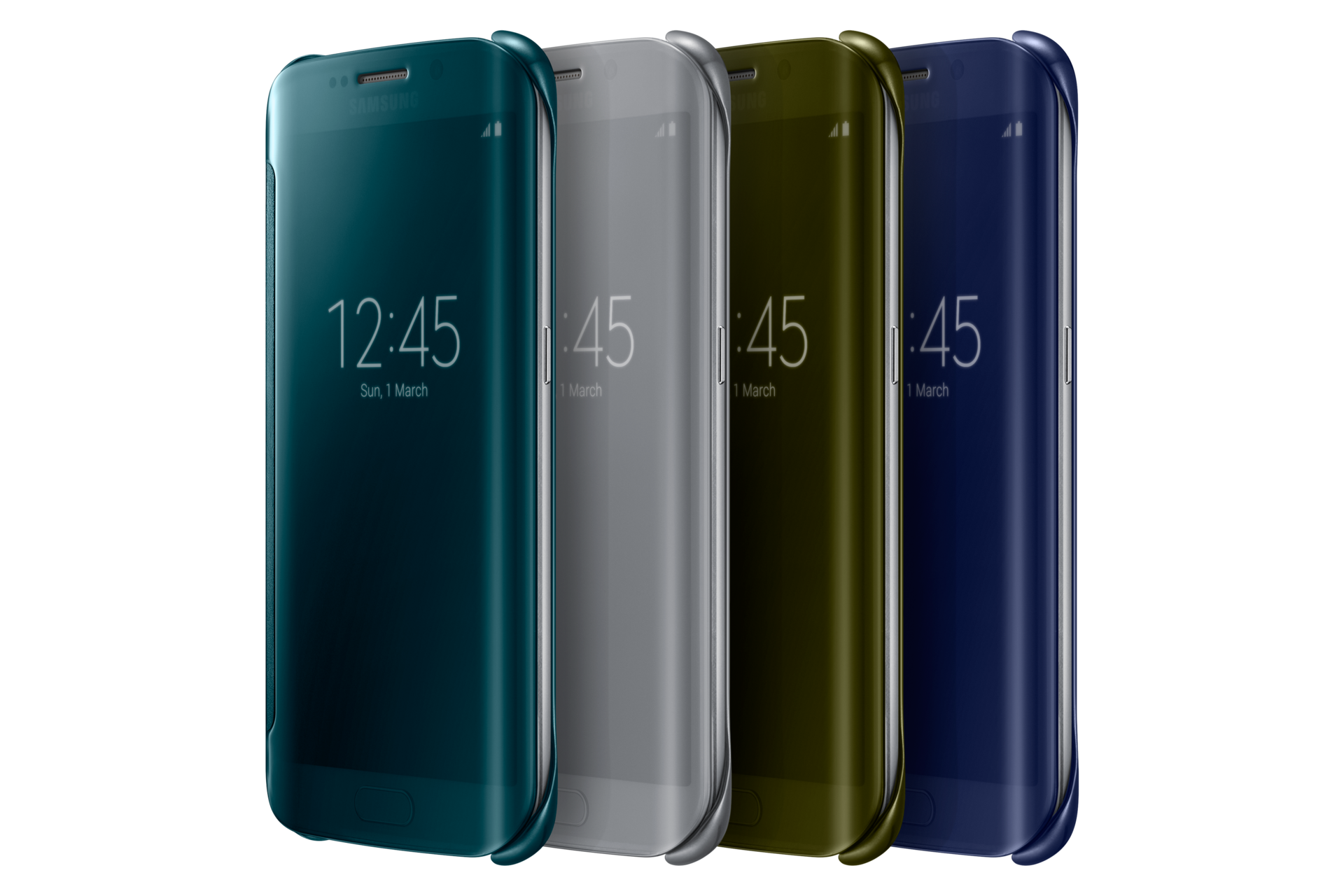 Galaxy S6 edge Clear View Cover / Case (Blue / Black