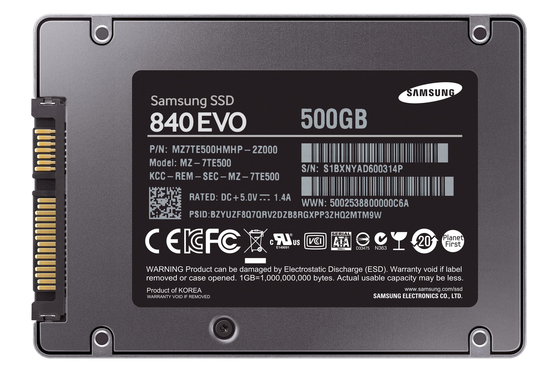 SSD 840 EVO - 500GB 2.5-inch MZ-7TE500BW | Samsung SSD