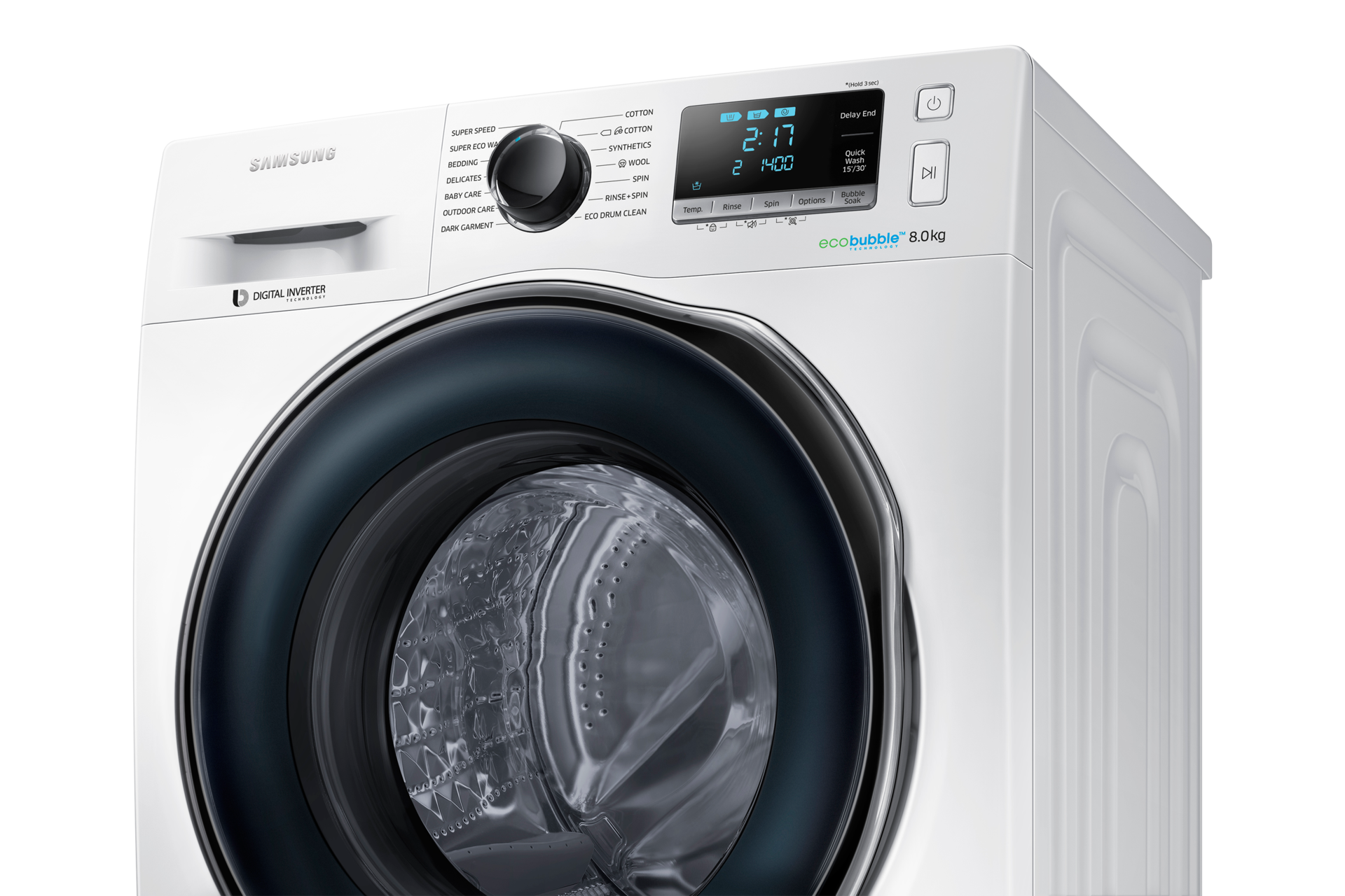 WW6000 8 kg 1400 rpm ecobubble™ A+++ (White) Washing Machine Samsung UK