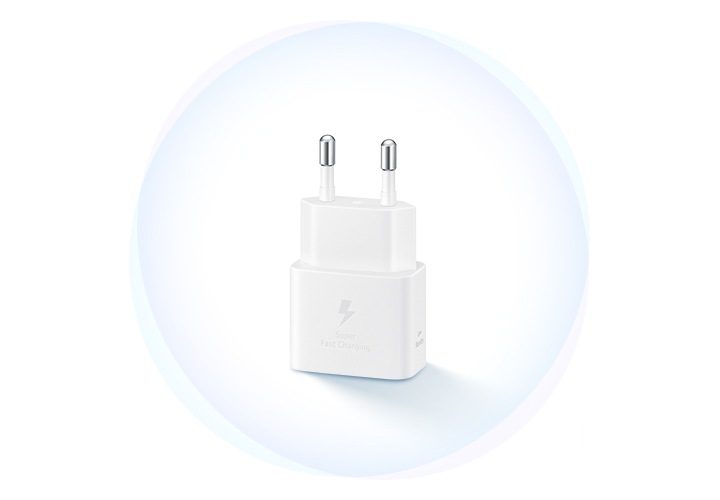 충전기를 세로로 세운뒤 220v가 위로 보여지져 주변에 원의 보호막이 있는 모습이 보여집니다.