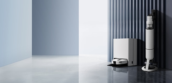 Bespoke AI ì¤íê³¼ ì í¸ ëª¨ë¸ì´ 벽면ì í¨ê» ë°°ì¹ëì´ ìë