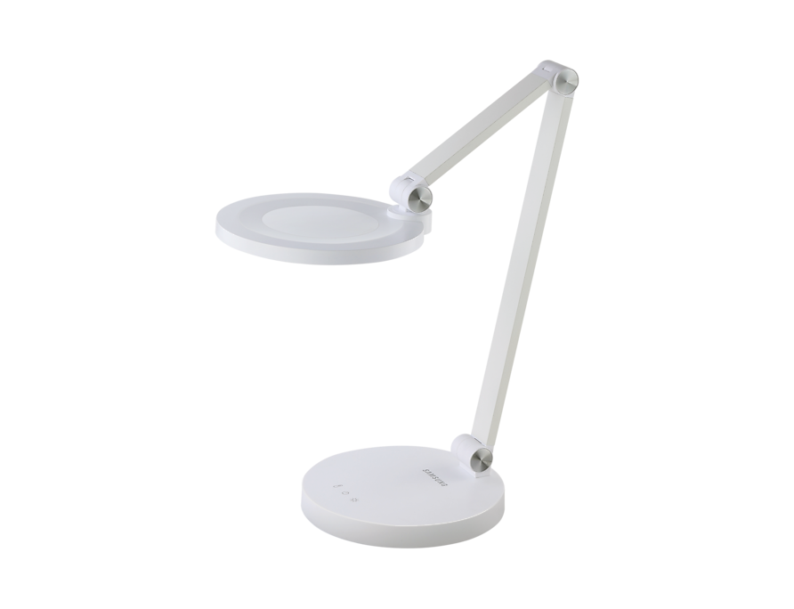 생체리듬 학습용 LED 스탠드 화이트 우측 측면, 제품 각도 조절한 컷