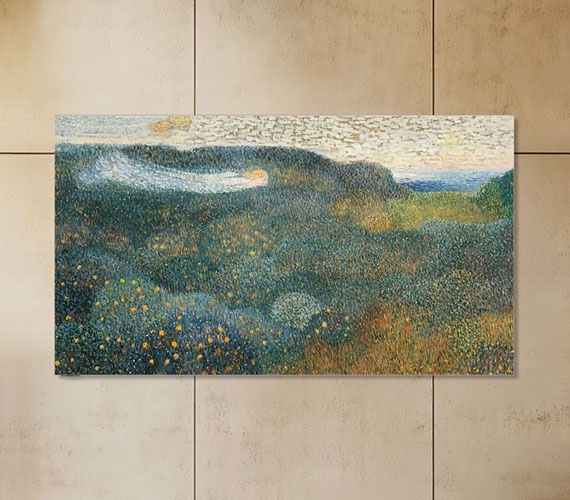 삼성 MICRO LED TV에 전시된 브론치아 콜러-피넬의 '프랑스 리비에라의 오렌지 숲'