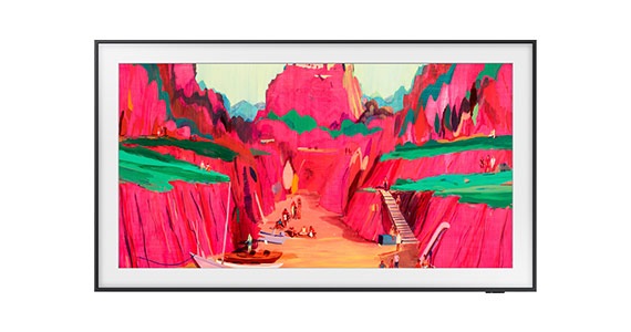 현대미술 작가 Jules de Balincourt의 작품 'Sanctuary(안식처)'가 The Frame TV에 전시되어 있습니다.