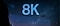 8K 베젤리스 TV가 자연 한가운데에 놓여있습니다. 그 위로 8K 텍스트가 겹쳐져 나타납니다.