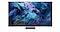 삼성 Neo QLED 8K TV는 화면에 파랑색과 보라색이 섞인 추상적인 풍경을 표시합니다.