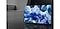 Samsung QLED TV with blue abstract picture on screen