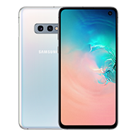 galaxy s10e Prism White front and rear