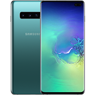 galaxy s10+ Prism Green front and rear
