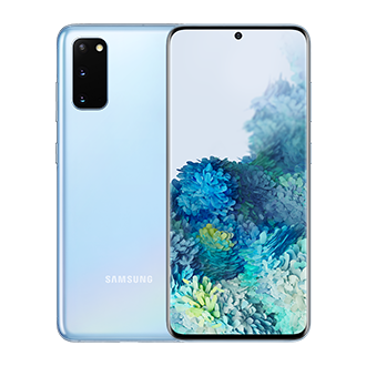 Galaxy S20 Cloud Blue avant et arrière