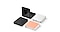 أربعة أجهزة Galaxy Z Flip6 باللون أسود أنيق، و أبيض وخوخي معروضة بشكل قطري. ينظر إلى ثلاث أجهزة مطوية من الخلف. يظهر جهاز واحد في وضع Flex.