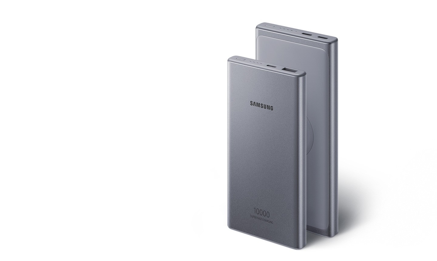 25W trådlöst batteripaket och 25W batteripaket i trekvarts vinkel