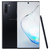 Galaxy Note10 فضي مموج من الأمام والخلف