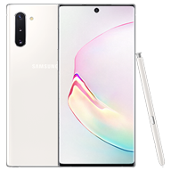 Galaxy Note10 أبيض من الأمام والخلف