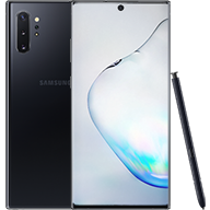 Galaxy Note10 أسود من الأمام والخلف