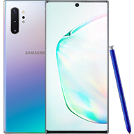 Galaxy Note10 فضي مموج من الأمام والخلف