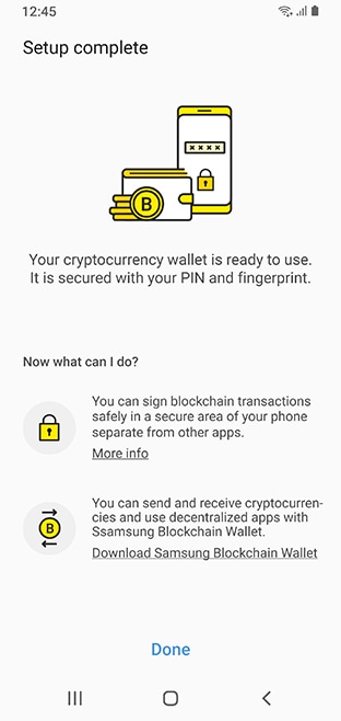 Is samsung blockchain wallet safe