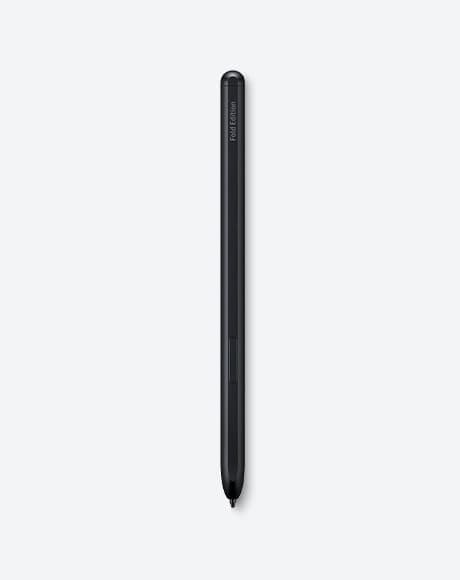 Un S Pen Fold Edition en color negro en posición vertical.