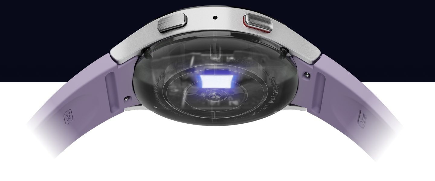 Prikazan je donji dio Galaxy Watch5 uređaja.