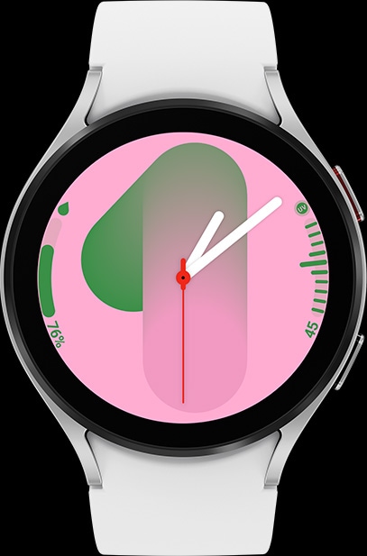 Gradient Font 08 edge lice sata prikazano na Galaxy Watch5.