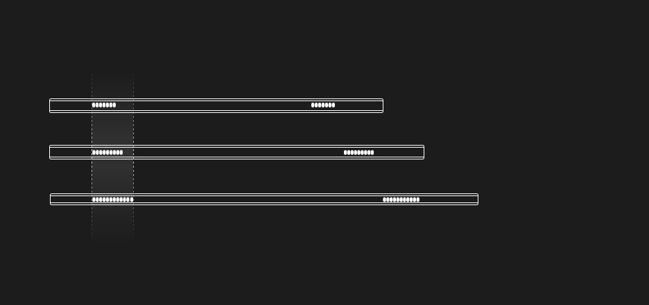 Vista lateral de los Galaxy Tab S9, S9+ y S9 Ultra alineados uno junto al otro con la disposición del altavoz y el micrófono resaltada.