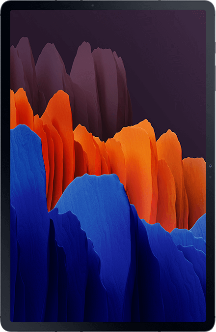 正面觀看 Galaxy Tab S7+