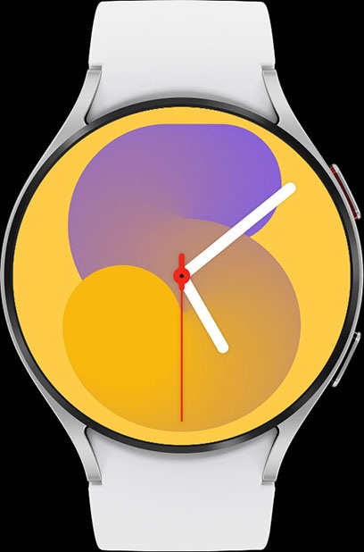 Galaxy Watch5 watch face showing 05 in a gradient font.