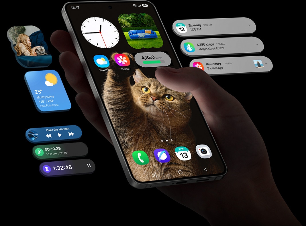 Pantalla del Galaxy S25 Edge en acción