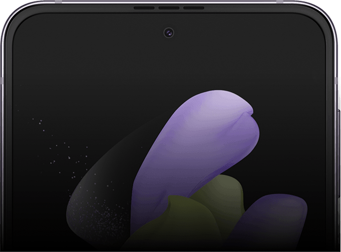 A Galaxy Z Flip4 előlapi kamerája.