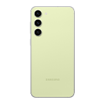 Galaxy S23 plus in Lime seen from the rear.