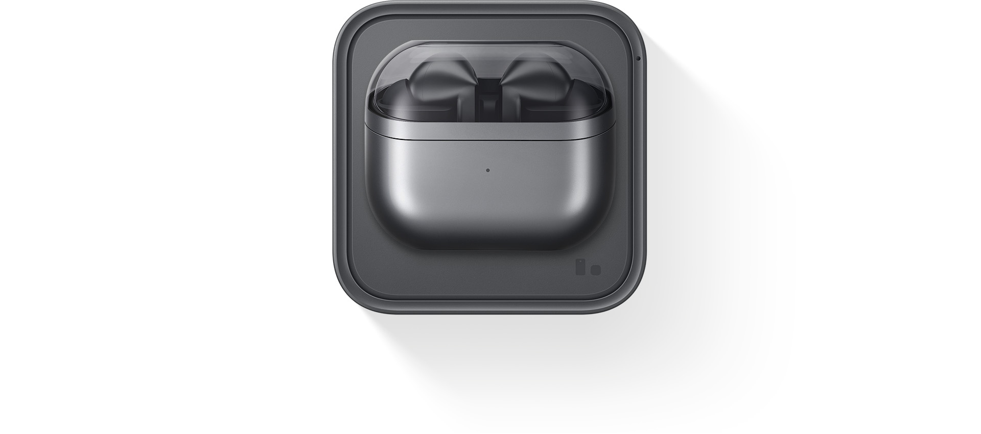 זוג אוזניות Galaxy Buds3 Pro בצבע כסף, חדש וסגור באריזה המקורית.