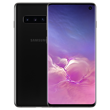 Galaxy S10 Prism Black front and rear 