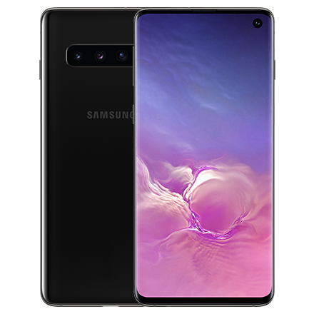 Galaxy S10 Prism Black front and rear thumbnail