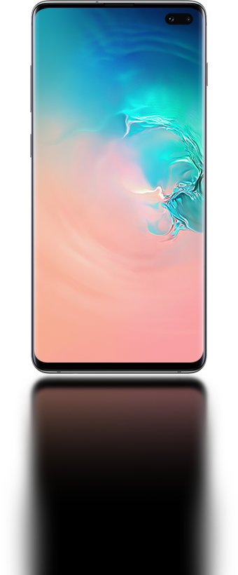 Galaxy S10 plus seen from the front