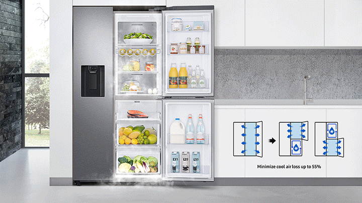 Réfrigérateur Américain - SAMSUNG - RS64R5111M9 - 617L - Avec