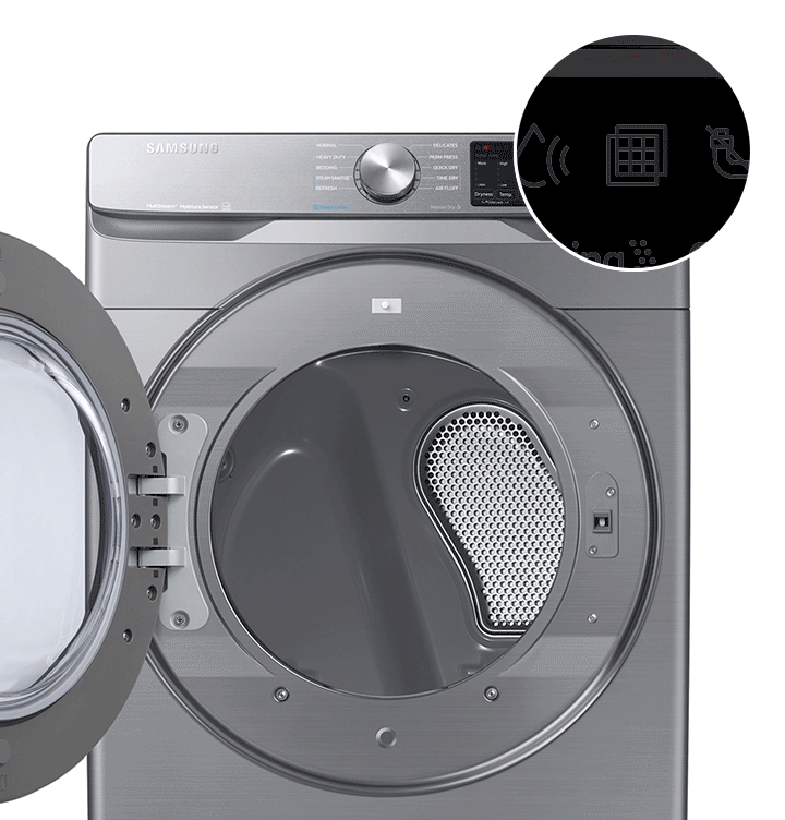 7.5 cu. ft. Large Capacity Dryer with Steam Sanitize+ Black Samsung