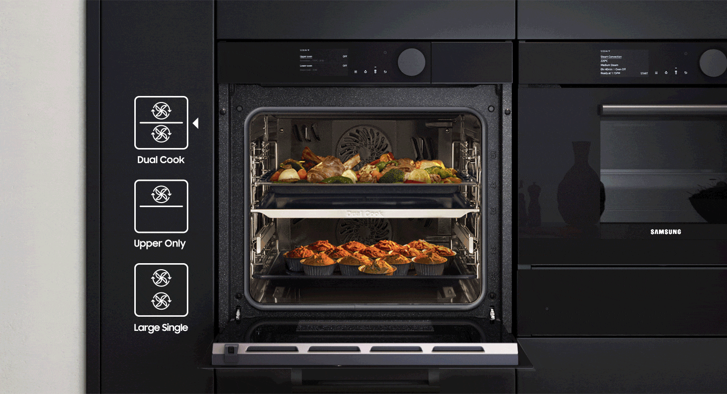 NV9000 Ofen 75L, Dual Cook, graphite grey Samsung Schweiz