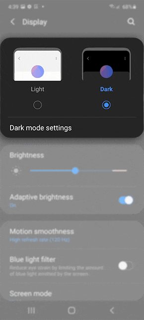 Setup Dark mode on my Galaxy Device | Samsung Support Australia