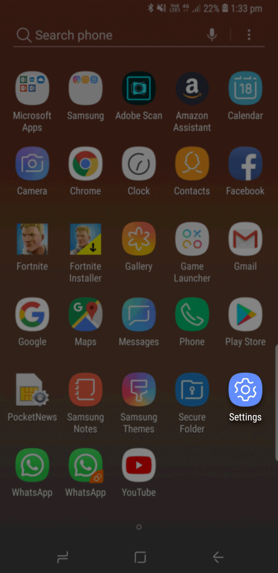 samsung smartview mobile app will not display menu