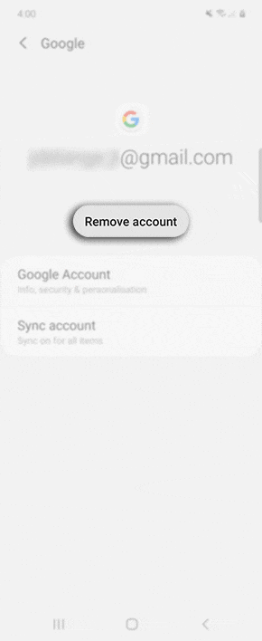 removing backup and sync from google