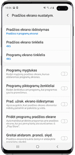 Pasirinkite mygtuką „Rodyti programas“