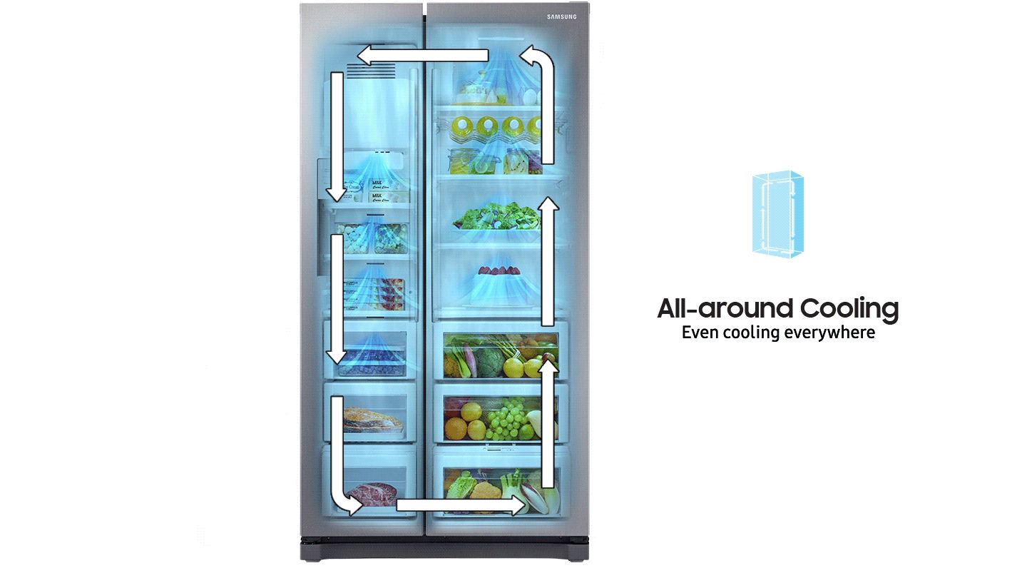 Combo Geladeira Side by Side RS50N 501L Inox Look + Filtro/Refil de Água Interno elegant inox