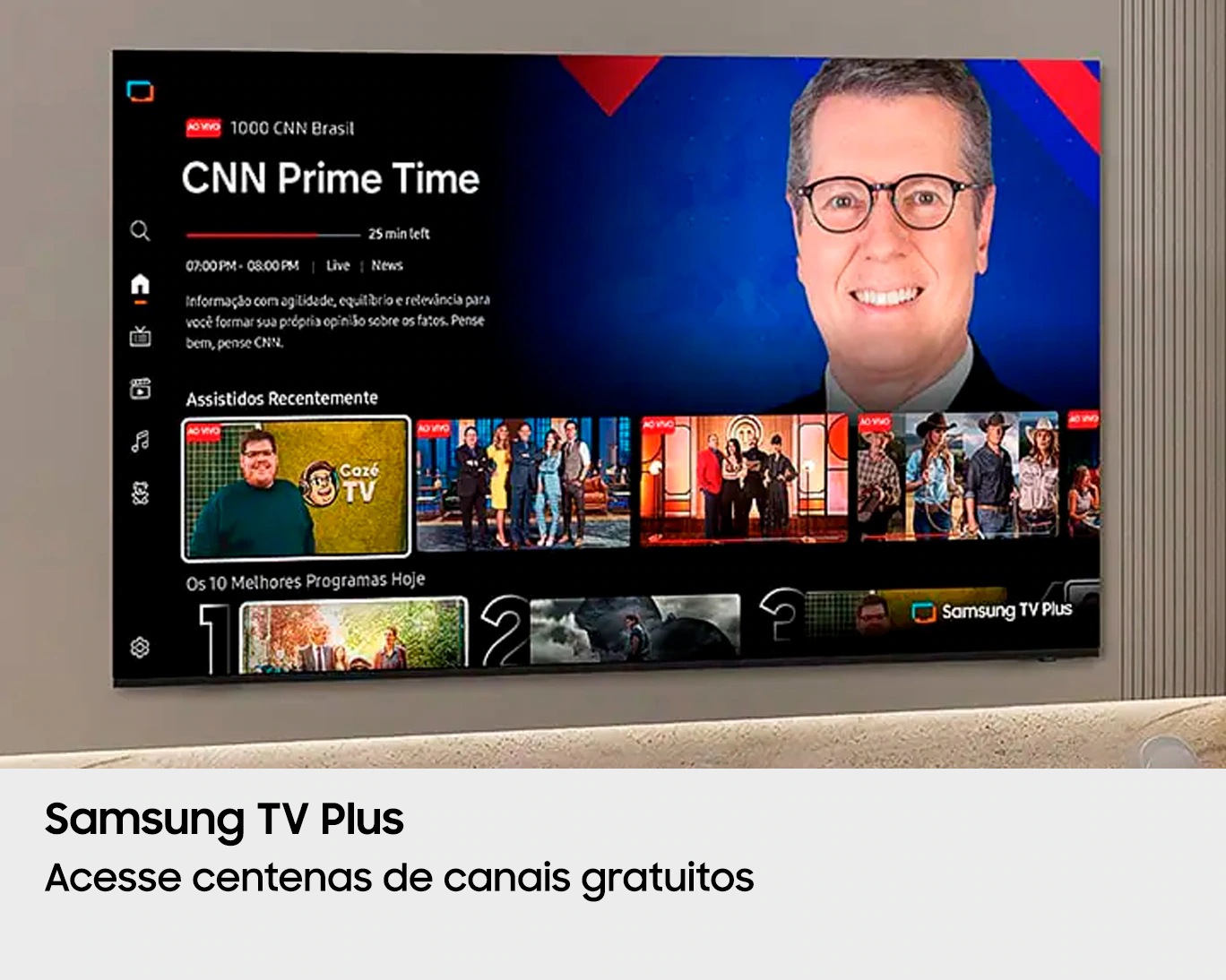 Smart TV Samsung Vision AI 85" Crystal UHD 4K U8000H (2026) Preto