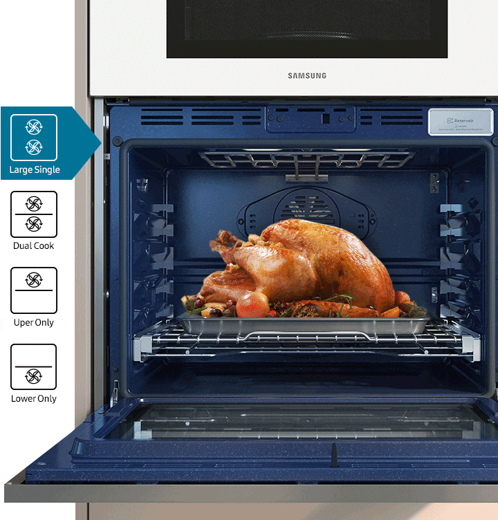 NQ70CB700D12AA by Samsung - Bespoke 30 Microwave Combination Wall Oven  with with Flex Duo™ in White Glass