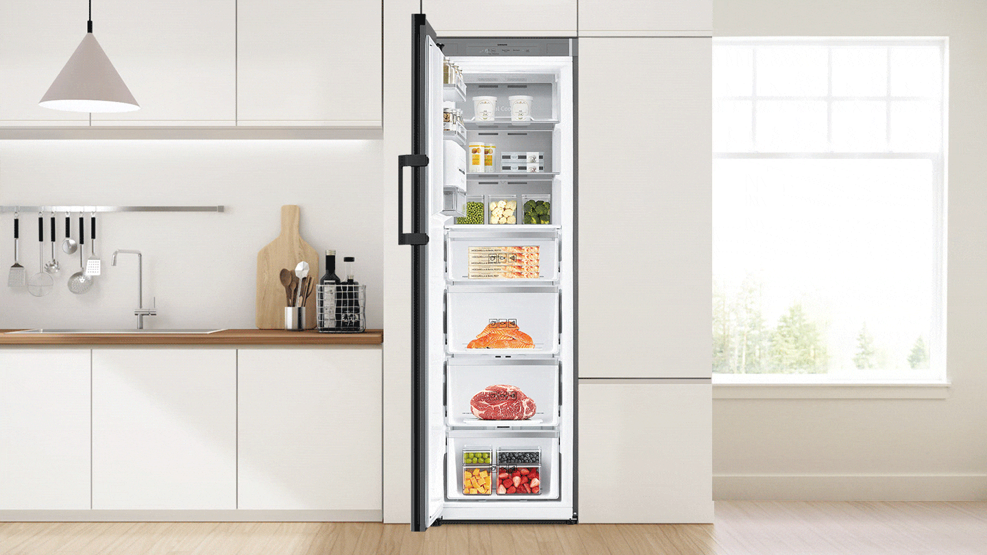 Samsung upright freezer 323 liters - white