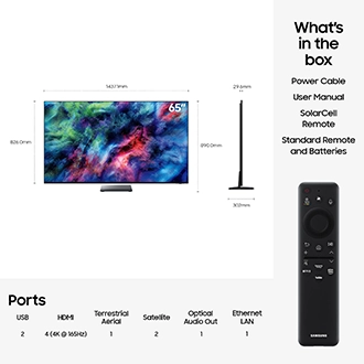 65" Micro RGB R95H 4K Vision AI Smart TV (2026) Black